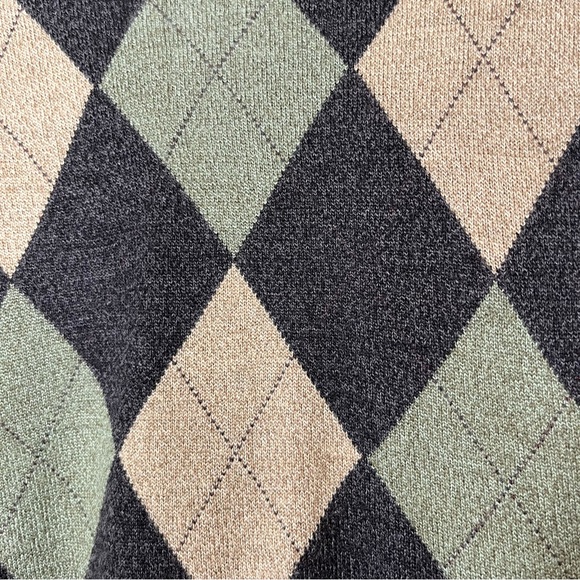 Dockers | Argyle Sweater - Gray and Green/Tan - Picture 5 of 8